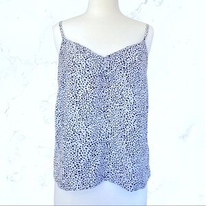 Black and white dappled camisole